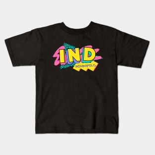 Retro 90s Indianapolis IND / Rad Memphis Style / 90s Vibes Kids T-Shirt